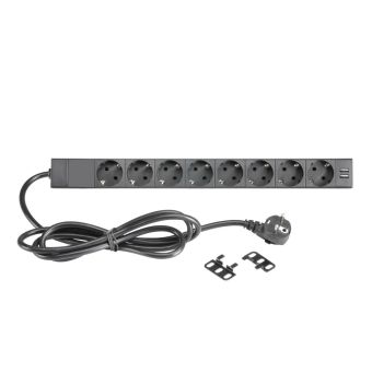 8-Outlet 1 Power Strip With Dual USB Charging